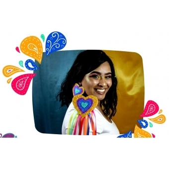 Ombreira Carnaval E.V.A Coração Par