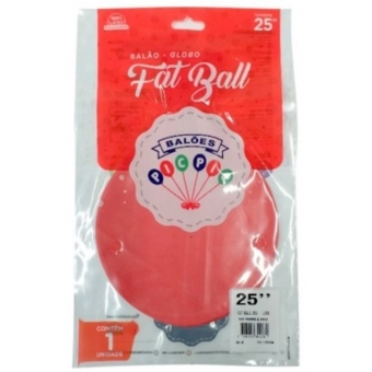 Balão FatBall Liso Vermelho Pic Pic