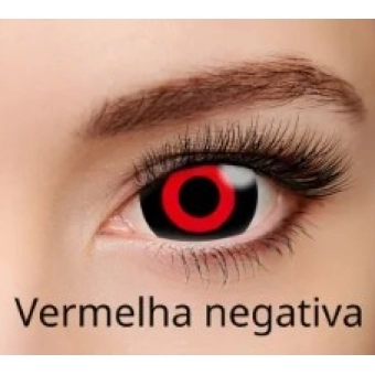 Lente de Contato Sclera Vermelha Negativa