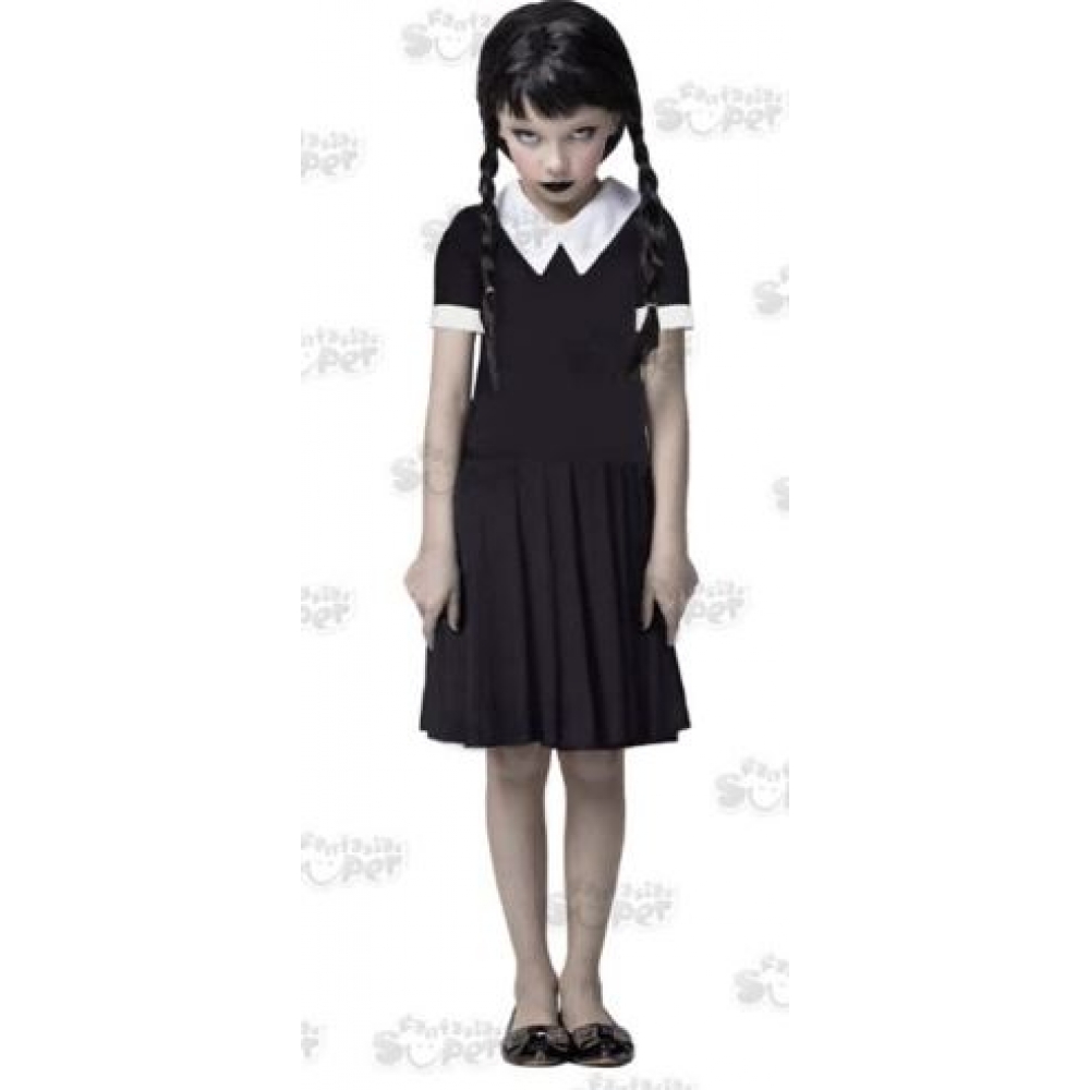 Fantasia Encrenquinha Wandinha Black Infantil Super - Fantasias Infantis