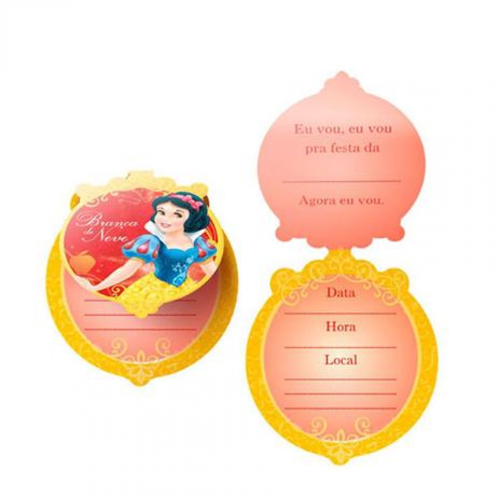 Convite Branca de Neve New c/8 Regina Festas - Temas Infantis