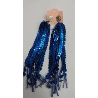 Brinco Carnaval Lantejoula Azul