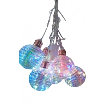 Pisca Luxo Bola Espiral Fio de Fada 3 Metros 110V Colorido