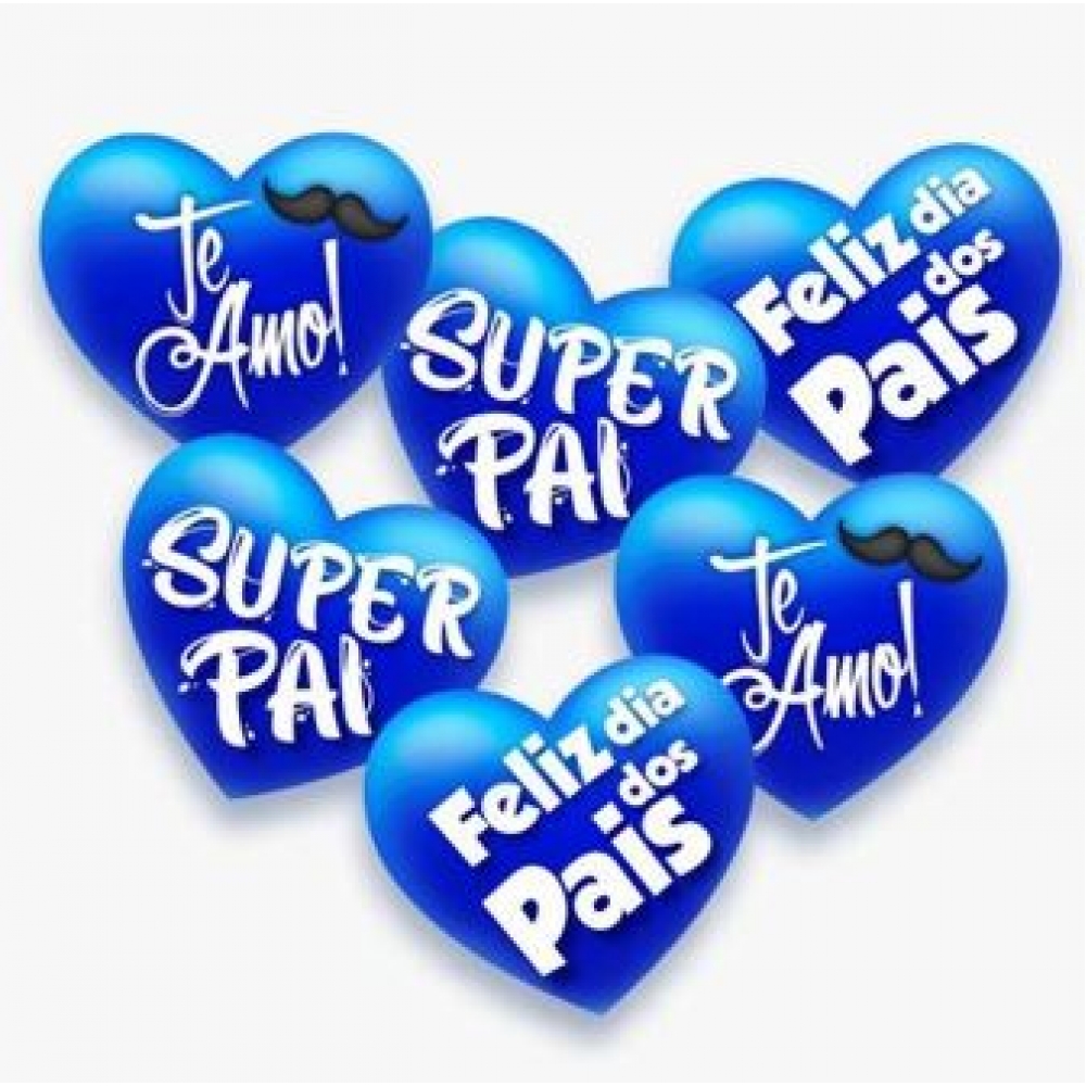 Mini Painel Coração dia dos Pais c/6 Festa Maluca - Dia dos Pais