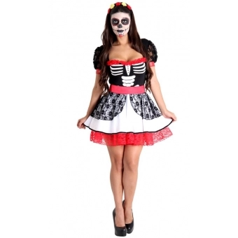 Fantasia Caveira Mexicana Adulto Sulamericana