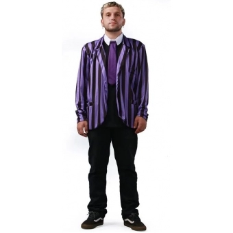 Fantasia Wandinha Uniforme Roxo Masculino Adulto Sulamericana