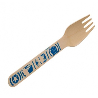 Garfo de Madeira Avengers Animated c/8 Regina Festas