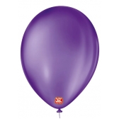 Balão 9 Liso Roxo Uva c/50 São Roque - Balões