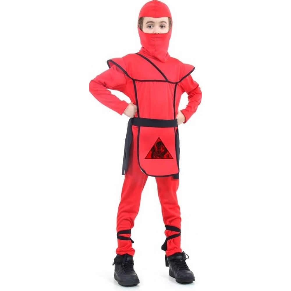 Fantasia Ninja Vermelho Infantil Sulamericana - Fantasias Infantis