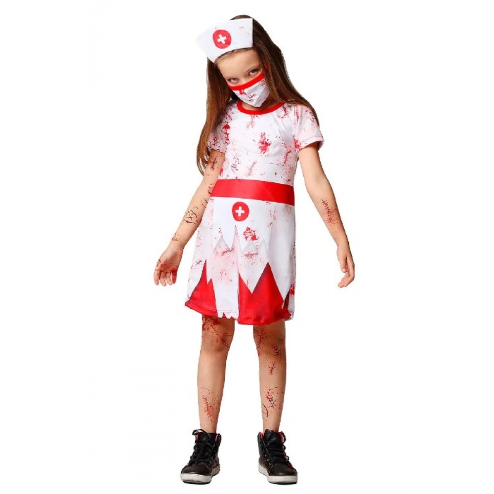 Fantasia Enfermeira Zumbi Sulamericana - Fantasias Infantis