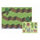 Painel de Aniversário Gigante Mini Pixels Modelo 2 Junco - Temas Infantis