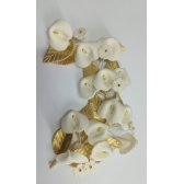 Buque em Biscuit Branco e Dourado - Decoração