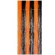 Cortina de Ráfia Fosca Mesclada Laranja e Preta 1m x 2m - Decoração de Festas