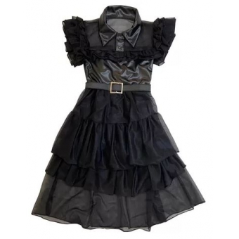 Fantasia Wandinha Luxo Baile Infantil Sulamericana