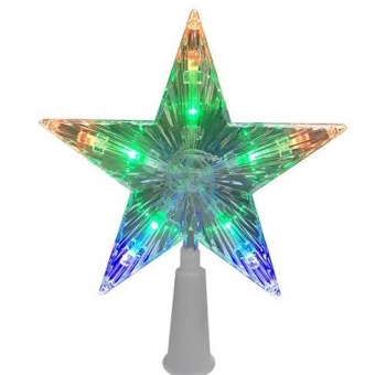 Ponteira de Árvore de Natal Estrela Led Colorido