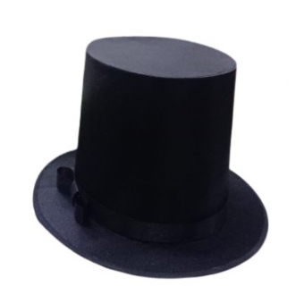 Cartola Mágico Luxo Cetim Preta Adulto