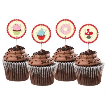 Toppers Para Doces e Salgados Chapeuzinho Vermelho c/8 Junco