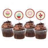Toppers Para Doces e Salgados Chapeuzinho Vermelho c/8 Junco - Temas Infantis
