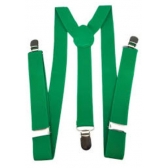 Suspensório Ajustável Adulto Liso Verde Bandeira - Acessórios Para Fantasia