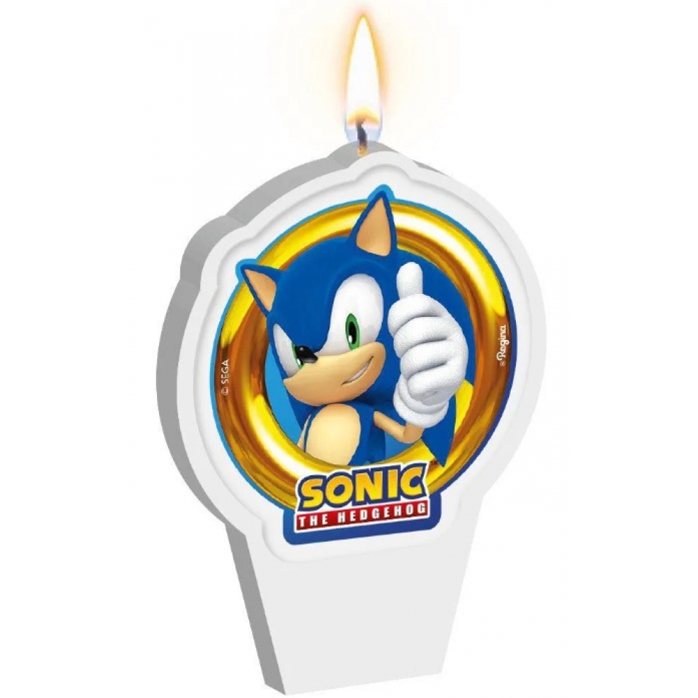 Vela de Aniversário Sonic Regina - Temas Infantis