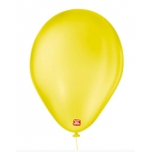 Balão 7 Liso Amarelo Citrino c/50 São Roque - Balões