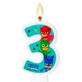 Vela Numeral PJ Masks Regina Festas - Temas Infantis