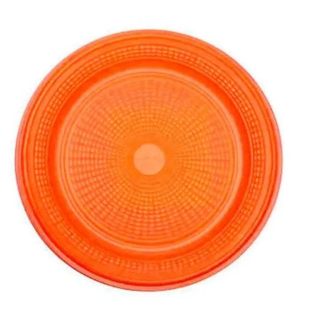 Prato 15cm Biodegradável Laranja c/10 Trik Trik - Descartáveis