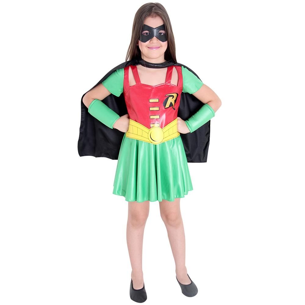 Fantasia Robin Feminina Infantil Sulamericana - infantis