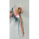 Tiara Junina Mini Chapéu Laço Rosa - Festa Junina