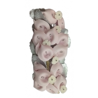 Buque em Biscuit Rose e Prata