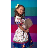 Vestido Junino Infantil Balões - Fantasias Juninas