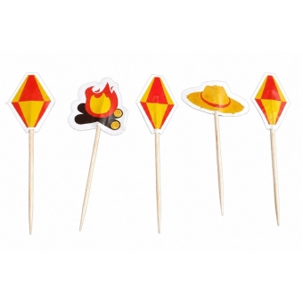 Toppers Para Doces e Salgados Caipira Festa Junina c/24