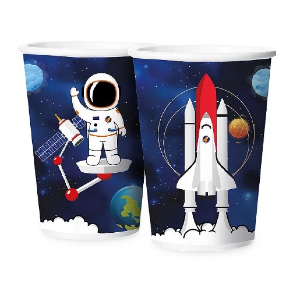 Copo de Papel 180ml Espacial c/12 Regina Festas - Temas Infantis
