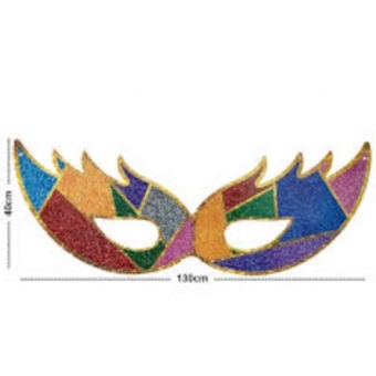 Painel Máscara Gigante Glitter Mosaico Carnaval Reino das Festas