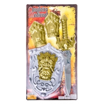 Kit Fantasia Cavaleiro Medieval infantil Master Toy