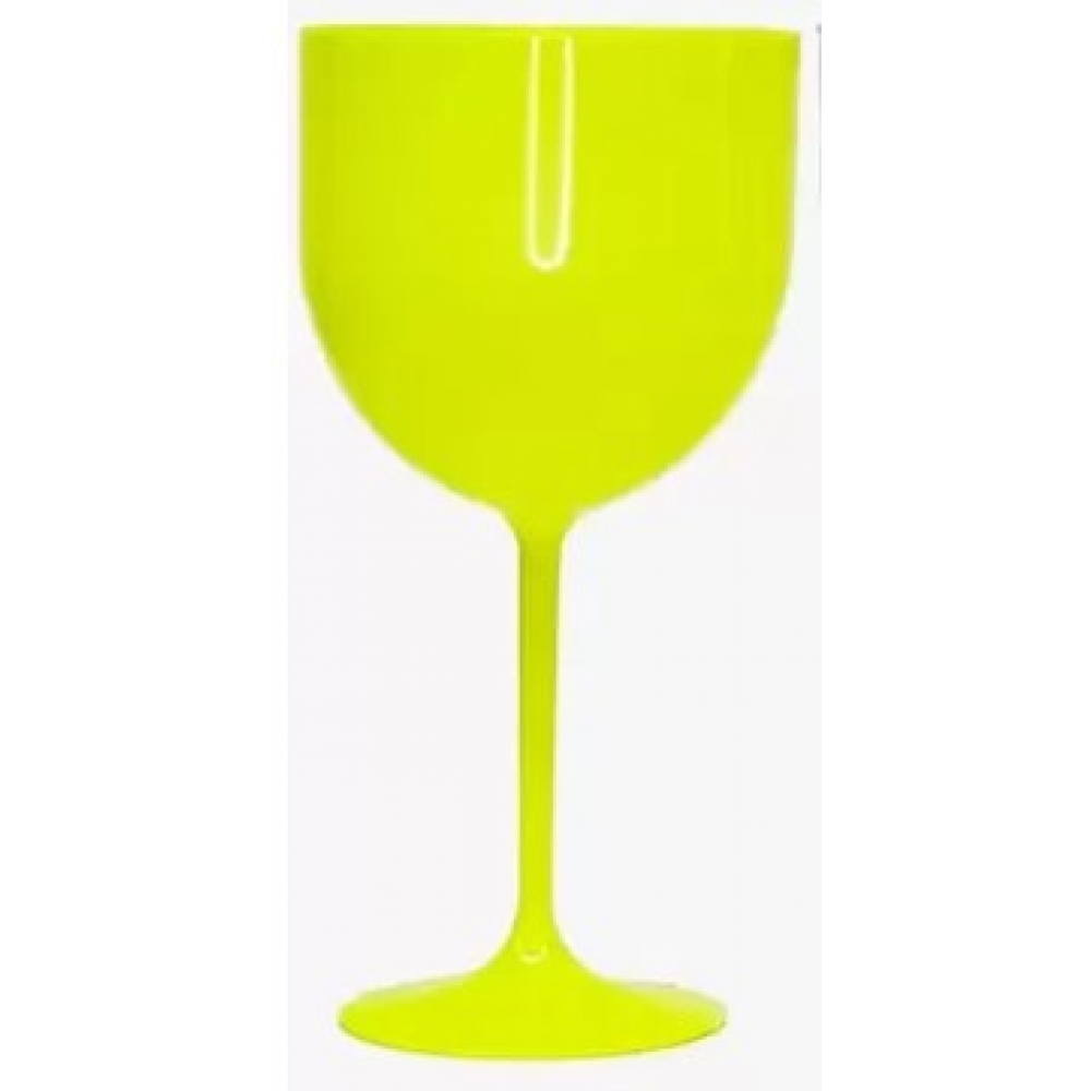 Taça de Gin 600ml Acrílica Amarelo Neon - Descartáveis