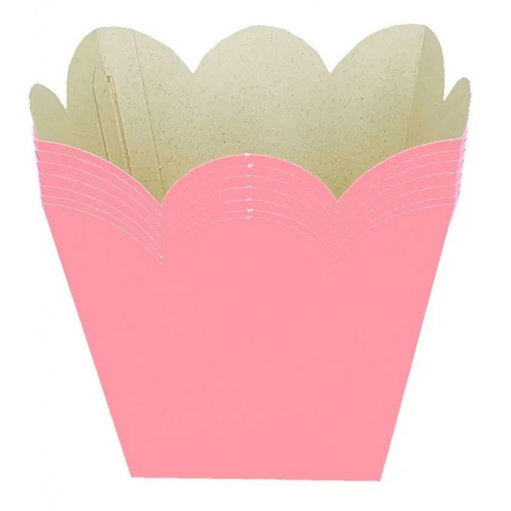 Cachepot Liso Rosa c/8 Ultrafest - Embalagens