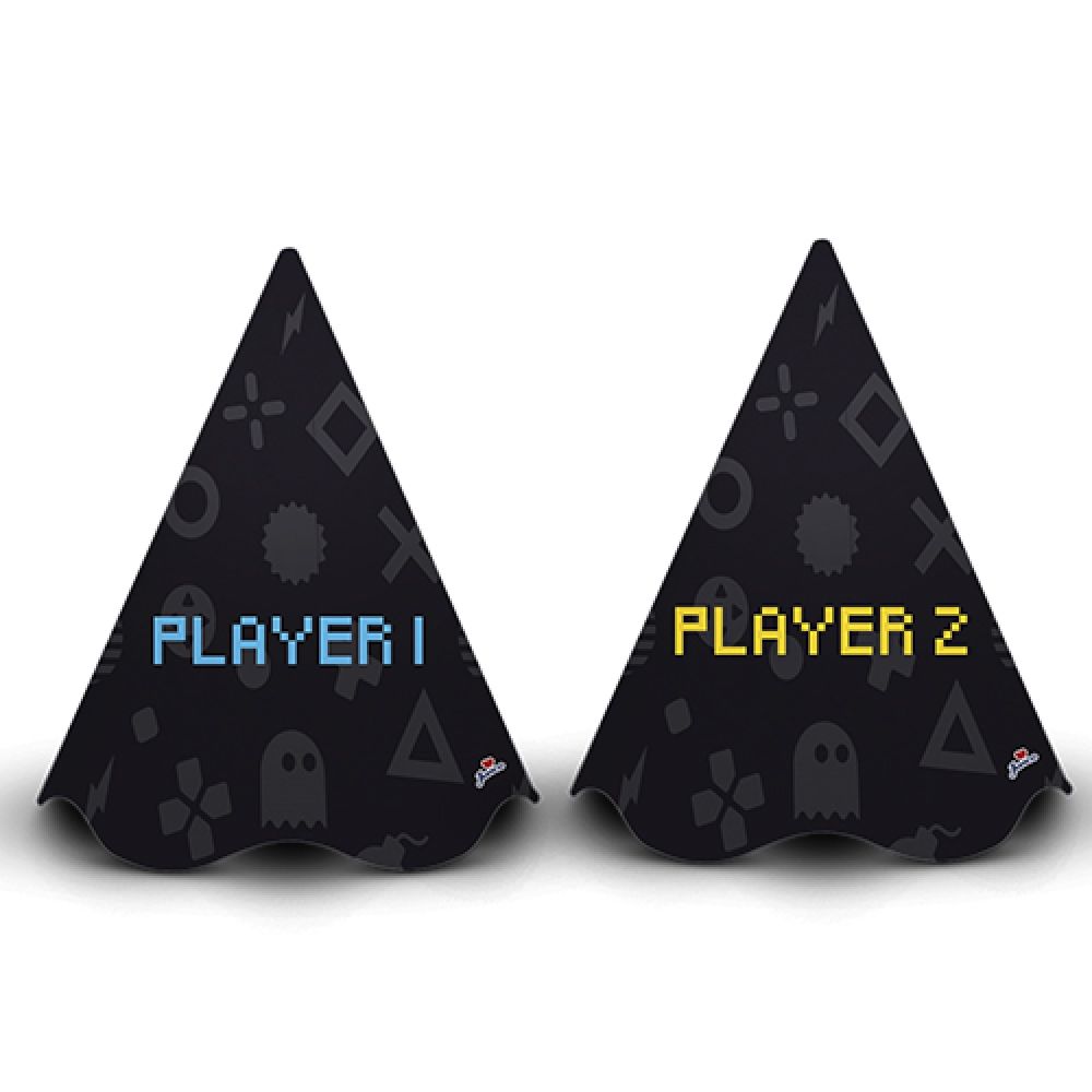Chapéu Cone Vídeo Game c/8 Junco - Temas Infantis