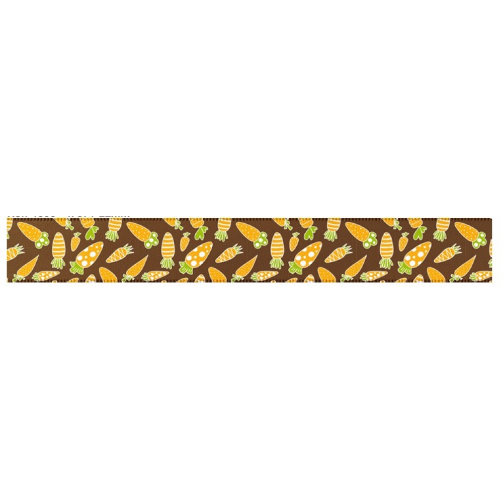 Fita de Cetim 22mm Estampada Páscoa Cenouras 10 Metros Gitex - Páscoa
