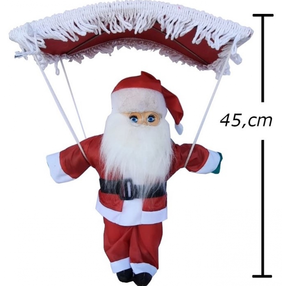 Enfeite Natal Papai Noel no Paraquedas - Natal