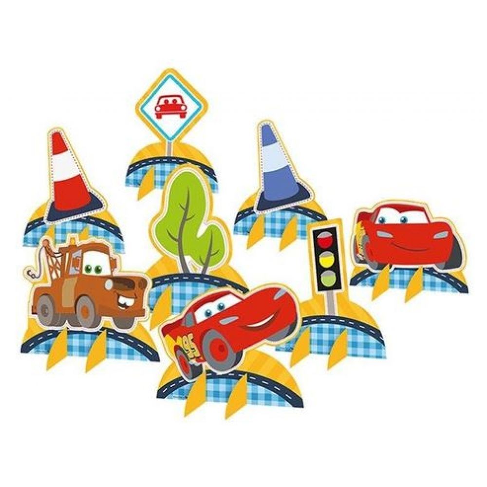 Decoração de Mesa Cars Junior c/8 Regina Festas - Temas Infantis