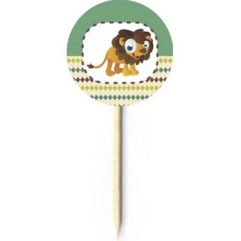 Palito Decorativo Safári - Leão c/10 Duster Festas