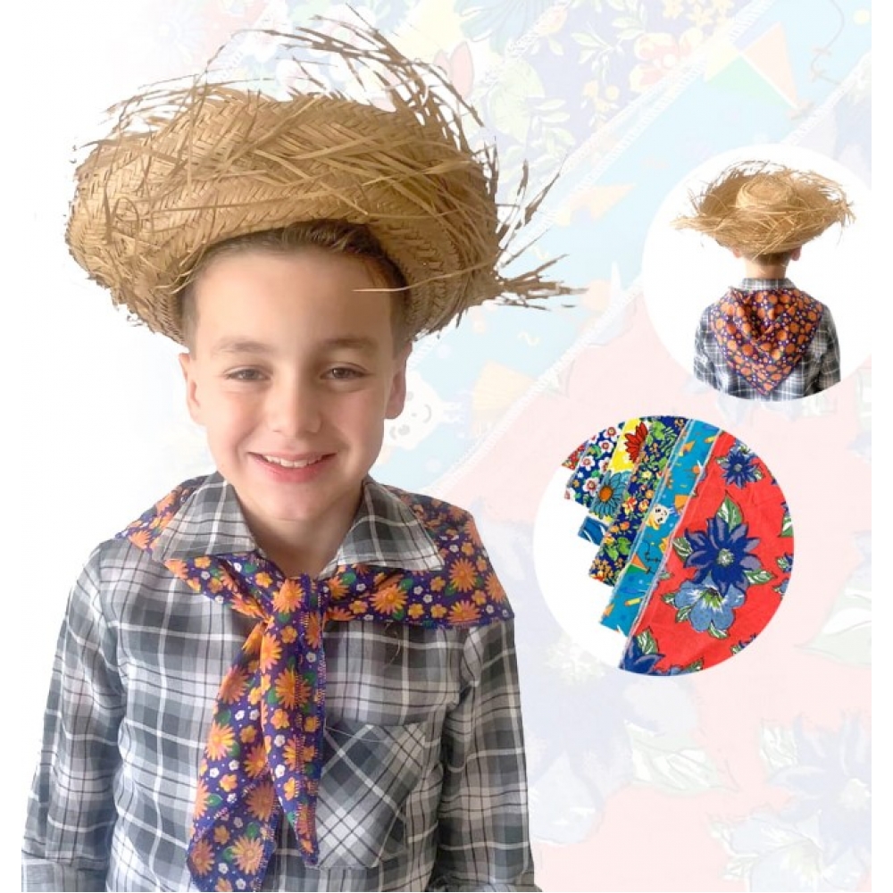 Lenço Junino Estampado Para Pescoço - Festa Junina