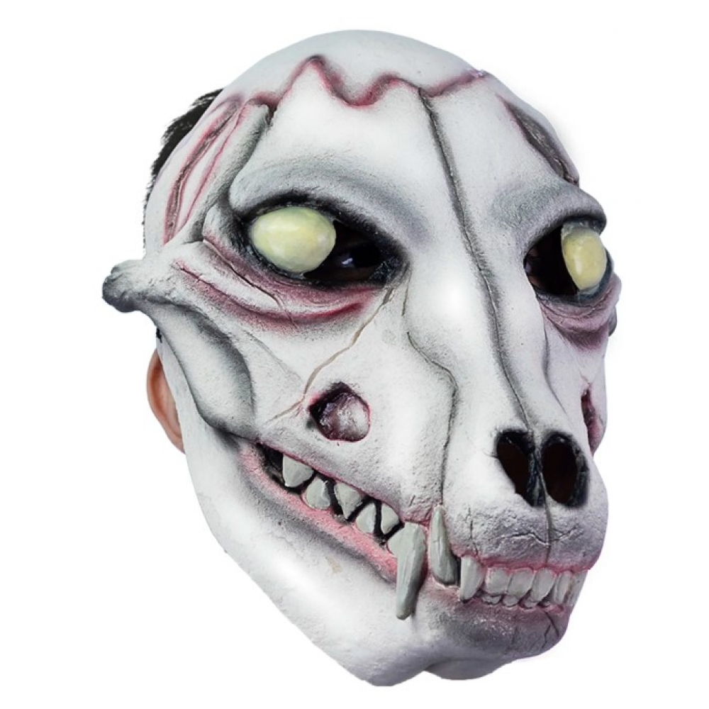 Máscara Látex Cachorro Caveira Elástico Spook - Máscaras de Terror
