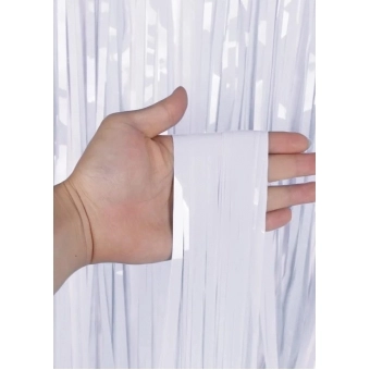 Cortina de Ráfia Fosca Branca 1m x 2m