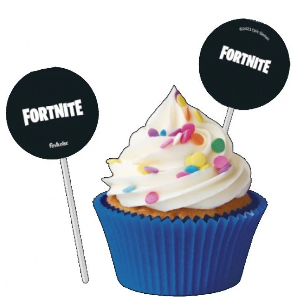 Bandeirinha Para Doces Fortnite c/8 Festcolor - Temas Infantis