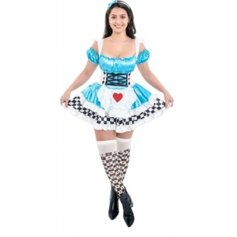 Fantasia Princesa Alice Naipes Adulto Rei Eli Ana