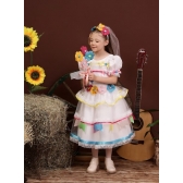 Vestido Junino Infantil Noiva Bandeirinhas - Fantasias Juninas