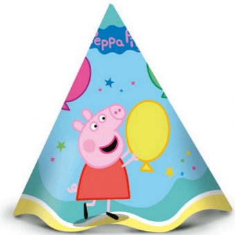 Chapéu Cone Peppa Pig Clássica c/12 Regina Festas