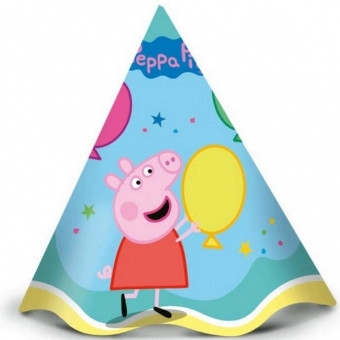 Chapéu Cone Peppa Pig Clássica c/12 Regina Festas